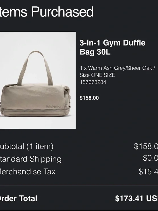 Lululemon 3-in-1 Gym Duffle Bag 30L - Picture 6 of 6